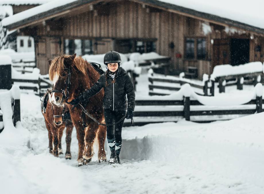 Riding in the snow symbolic picture